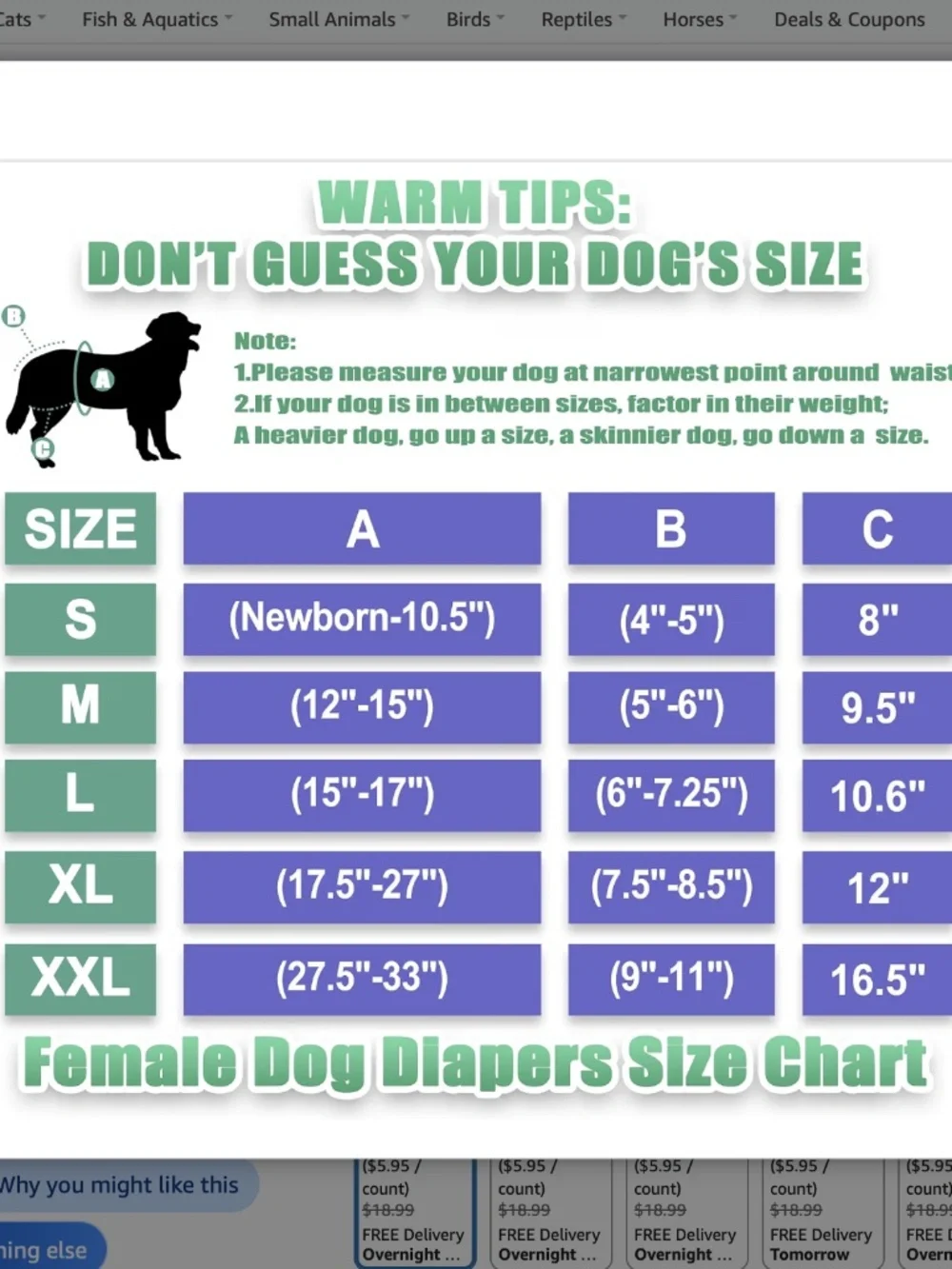Wegrecco Washable Reusable Female Dog Diapers NEW IN PACKAGE